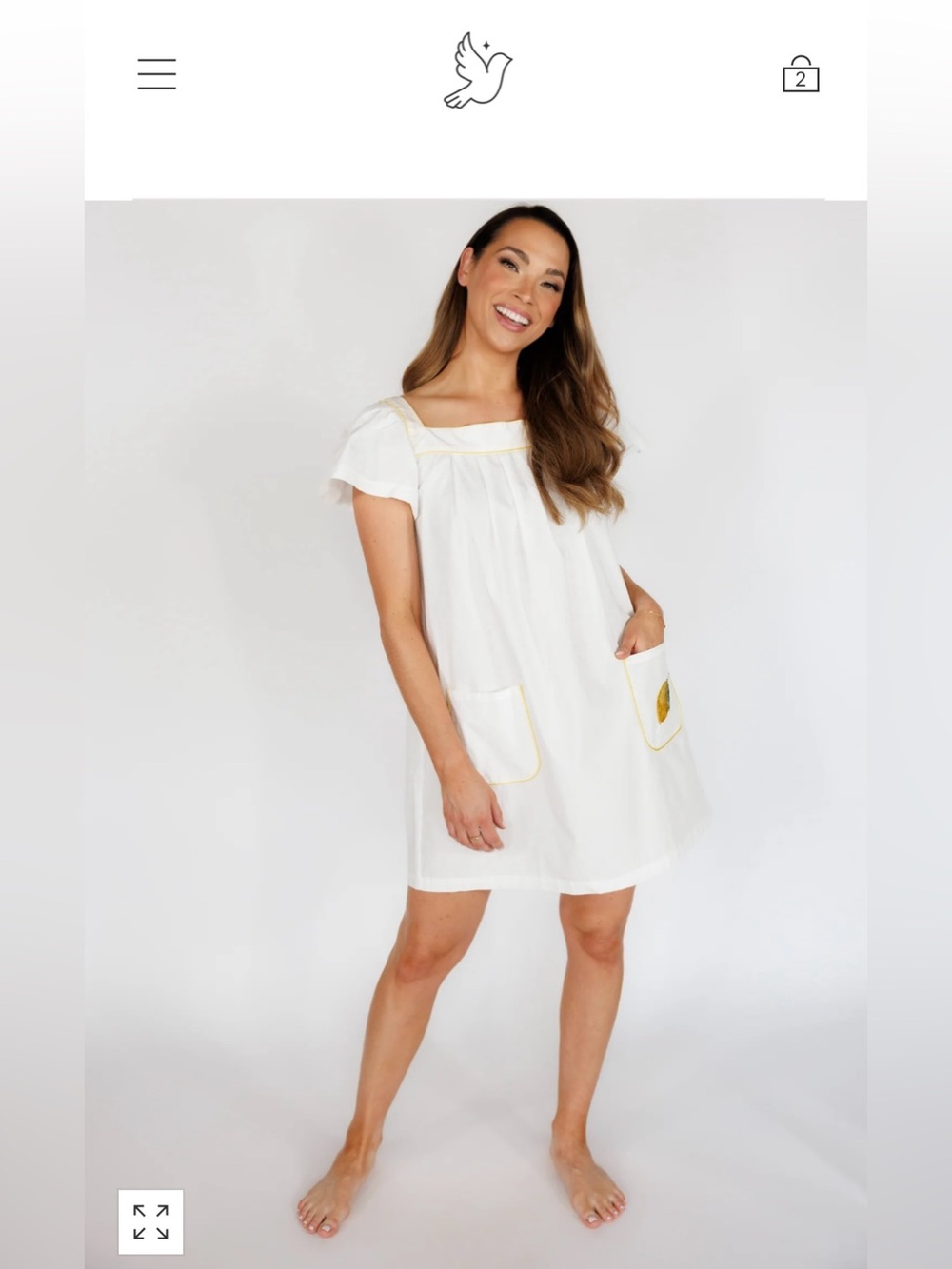 In My Sundays Lemon Day Dress BNWT
